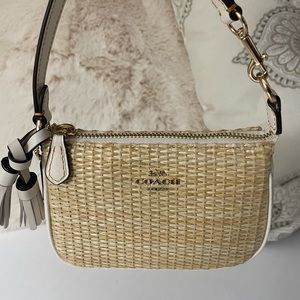 NWT COACH NOLITA 15 STRAW
in Gold/Chalk Multi               LOWEST PRICE ONLINE